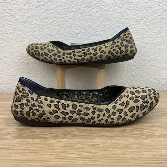 Rothys The Flat Leopard Print Round Toe Slip On Women's Size 9.5 - Picture 5 of 12